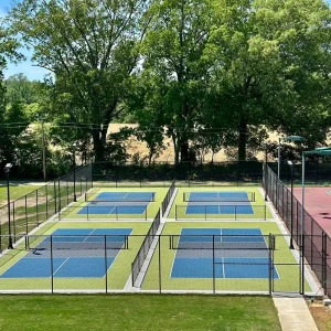 Commercial pickleball court installation